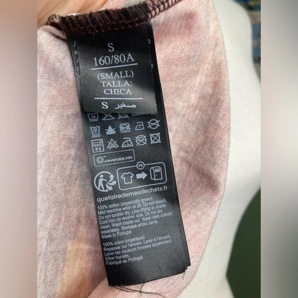 Allsaints graphic Tee Horses Eagle desert print XS/S Orange shirt womens - Picture 9 of 9